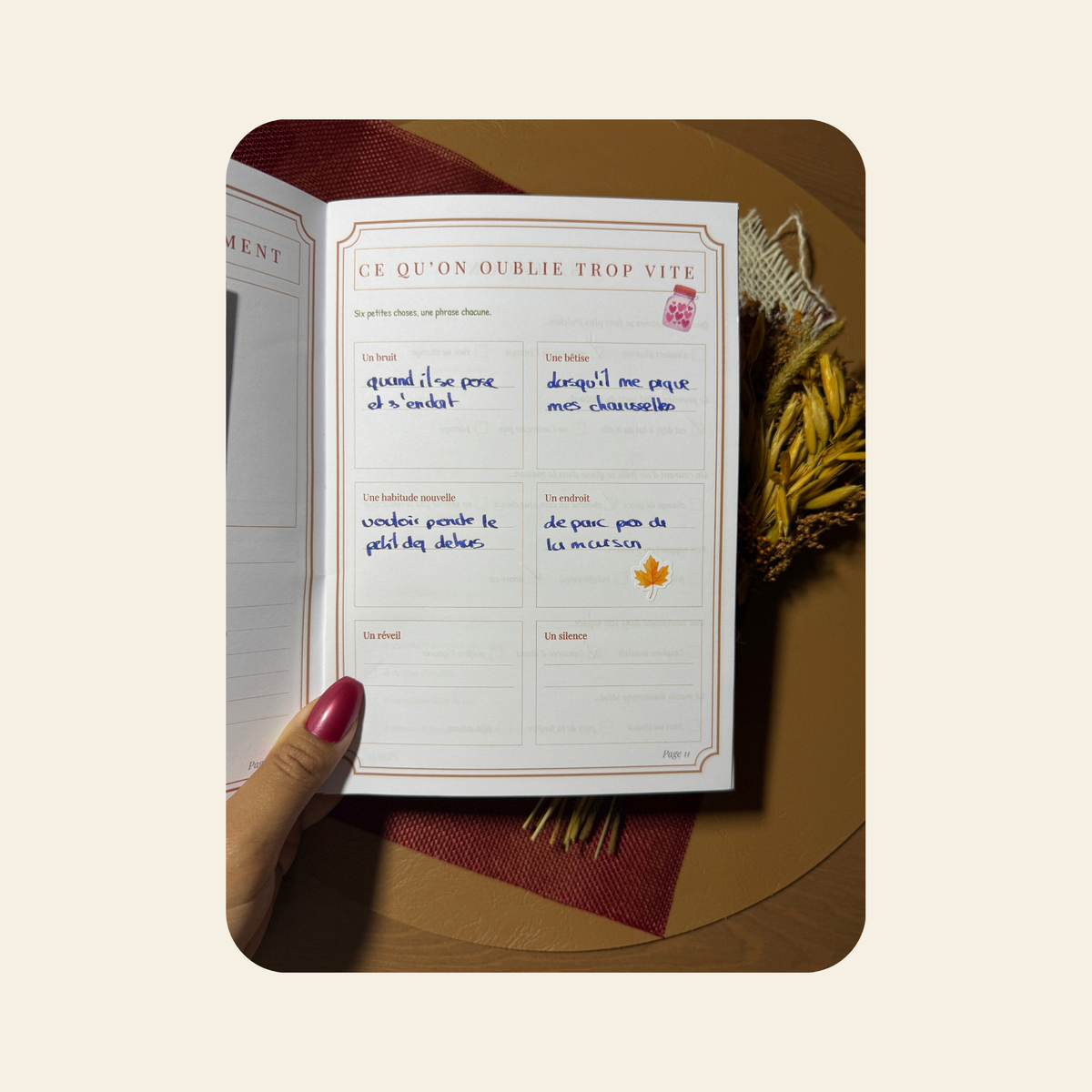 Carnet n°1 – Sous les feuilles rousses