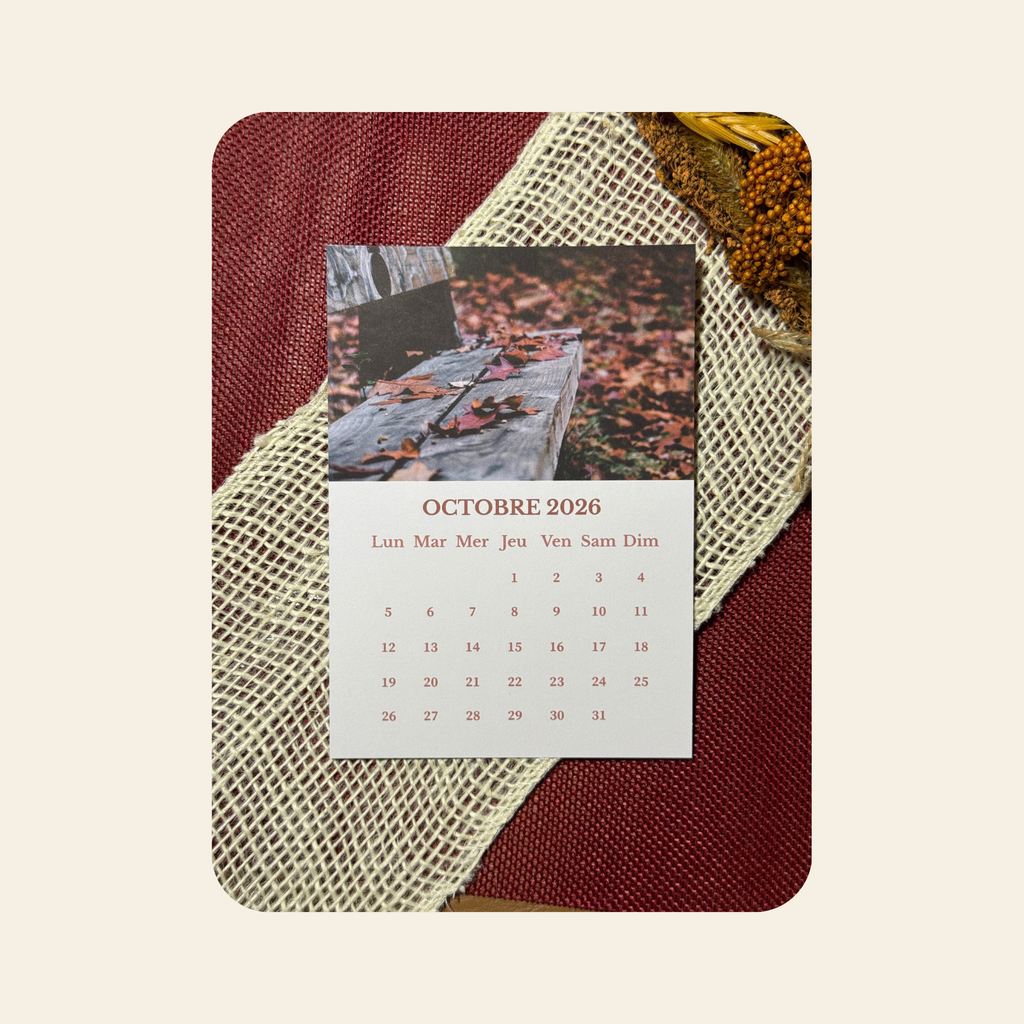 Calendrier mural A6 - Octobre 2026