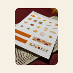 Planche de stickers n°1 – Sous les feuilles rousses