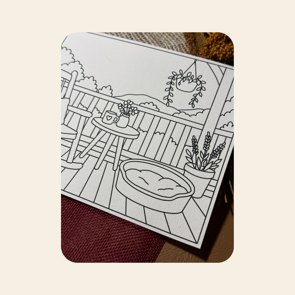 Coloriage A5 - Sous les feuilles rousses