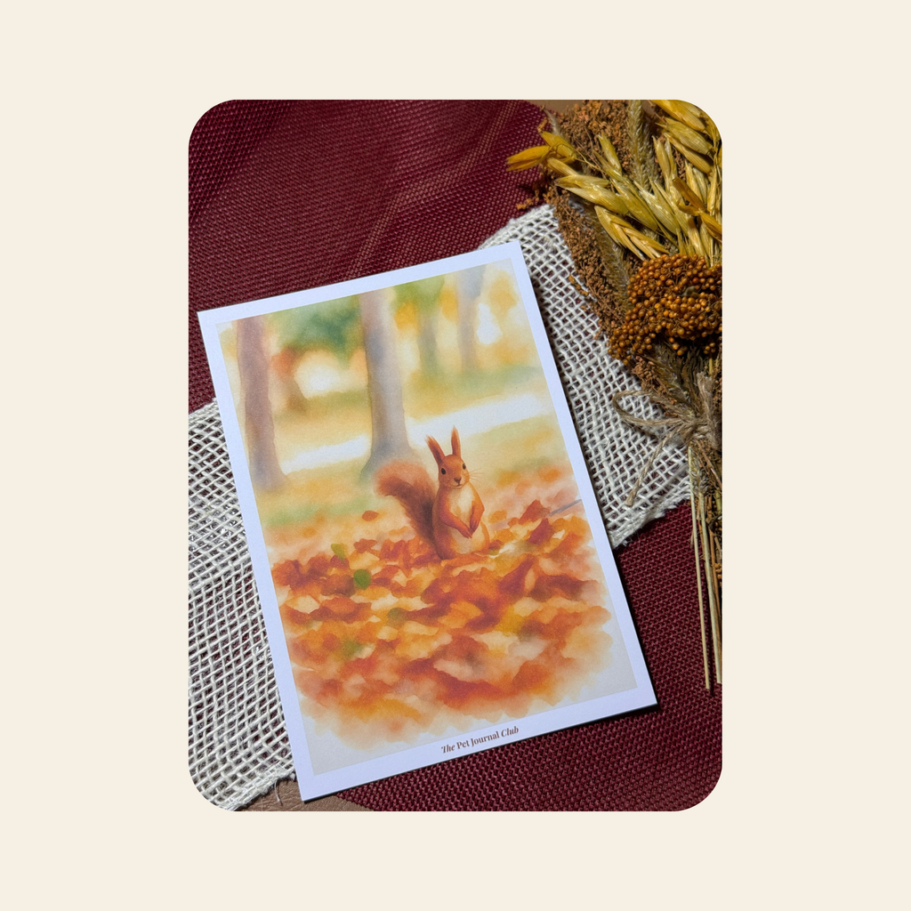 Art Print A5 - Sous les feuilles rousses