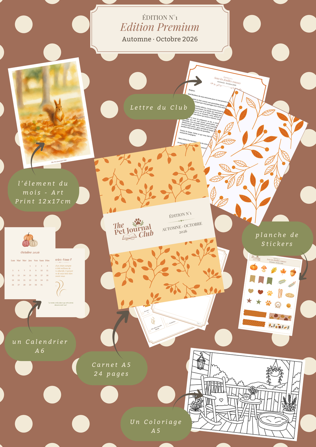Abonnement Mensuel - Print Club d'Octobre - "Sous les feuilles rousses"