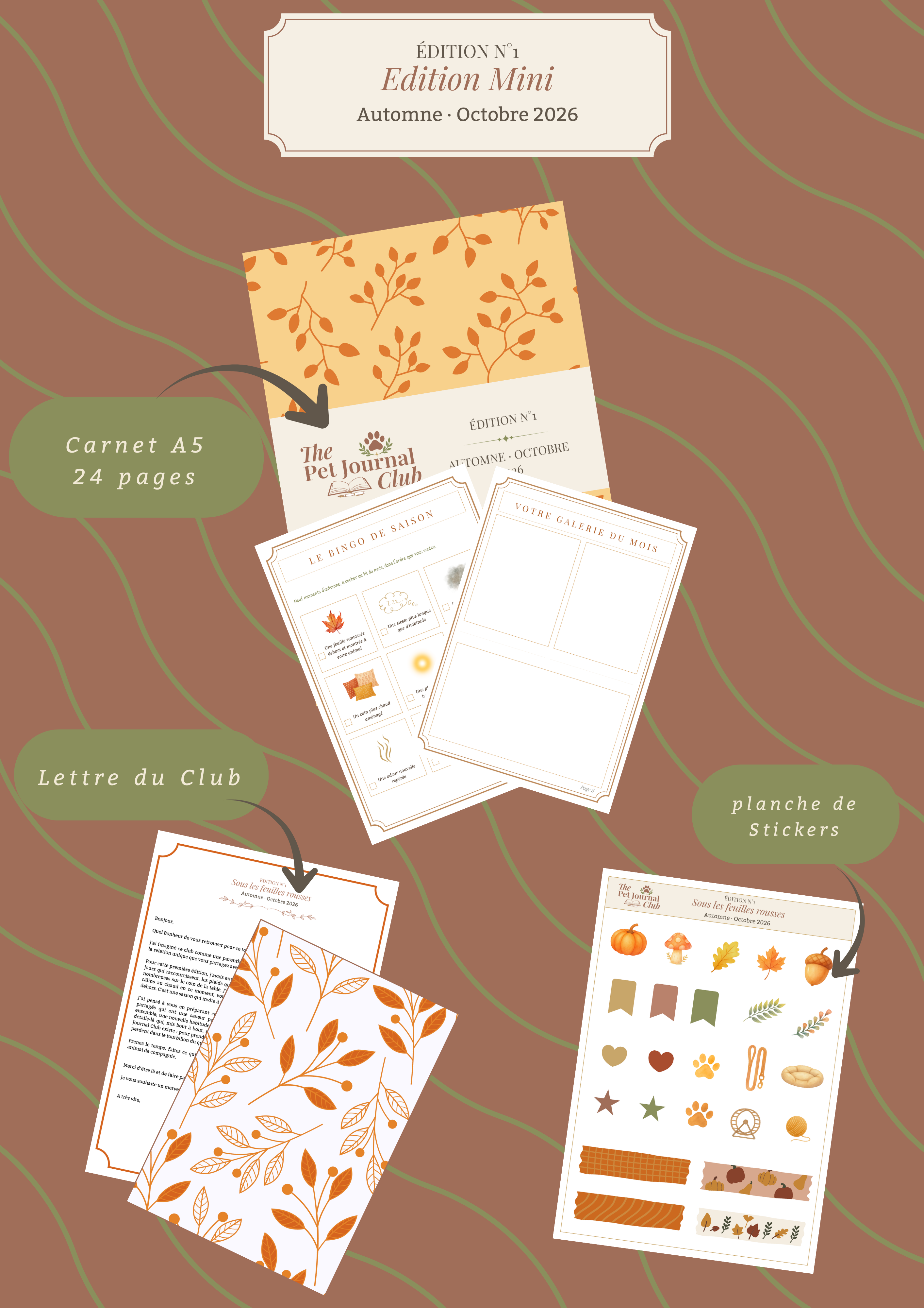 Abonnement Mensuel - Print Club d'Octobre - "Sous les feuilles rousses"